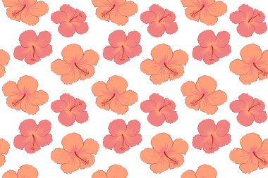 Kırmızı renklerde amber çiçekleri elle çizilmiş. Beyaz arkaplanda pürüzsüz desen.