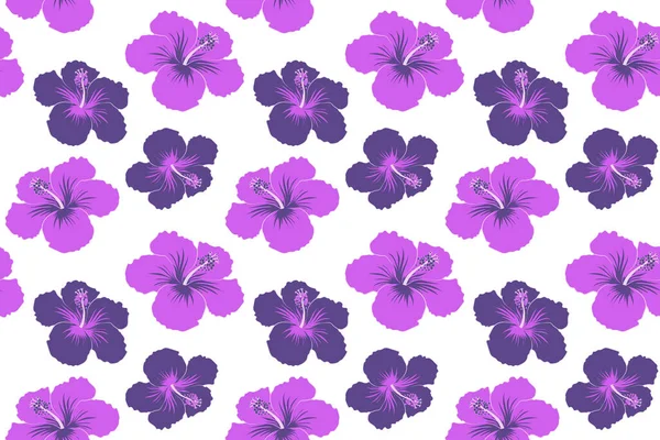 Nahtloses Muster Hawaiianischer Aloha Shirts Rosa Und Violetten Farben Auf — Stockfoto