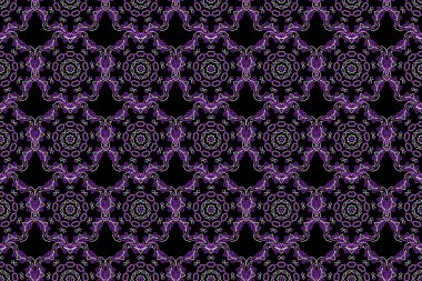 Damask, mor renklerle renklendirilmiş çiçeksiz arkaplan deseni.