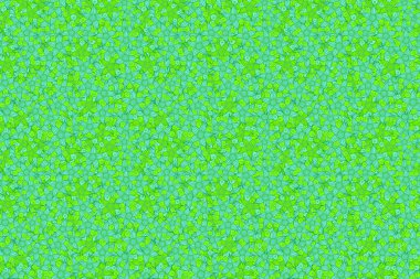 Mavi ve yeşil renklerde kusursuz el çizimi çiçek deseni.