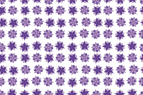 Motivo Floreale Senza Cuciture Nei Colori Viola Bianco Viola — Foto Stock