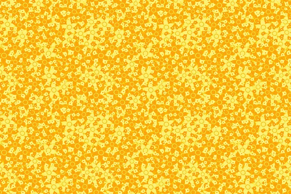 黄色とオレンジの花のヴィンテージシームレスパターン — ストック写真