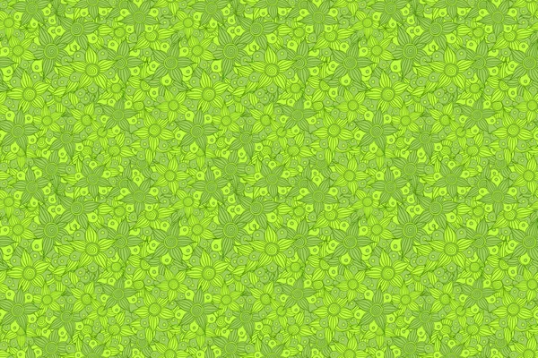 Бесшовный Узор Цветами Листьями Зеленого Цвета Цветочный Фон Эффектом Акварели — стоковое фото