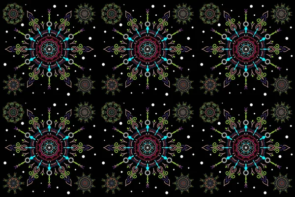Trendy Stylized Snowflakes Set Elements Memphis Cards 스타일 추상적 현대의 — 스톡 사진
