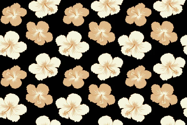 Creative Universal Floral Pattern Beige Neutral Colors Hand Drawn Tropical — Stock Photo, Image