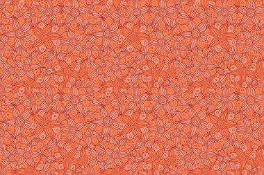 Geleneksel Hint çiçekleri kırmızı, pembe ve turuncu renklerde..