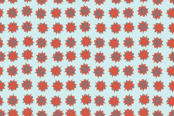 Ethnische Florale Nahtlose Muster Grauen Rosa Und Orangen Farben — Stockfoto