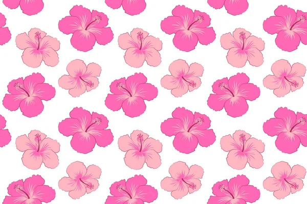 Fleurs Hibiscus Couleurs Roses Aquarelle Effet Peinture Illustration Une Fleur — Photo