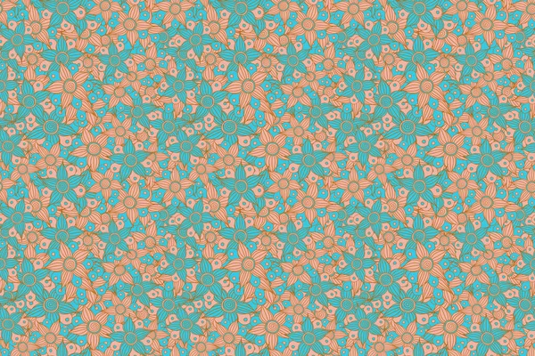Etnik havlu, kına tarzı. Tebrik etmek ya da kartvizit, fon, kumaş ya da tekstil için kullanılabilir. Kızılderili çiçekli paisley patten. Pembe, mavi ve turuncu renklerde kusursuz bir süs..
