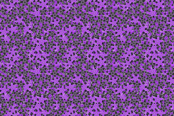 Безшовний Візерунок Фіолетовому Білому Чорному Кольорах Квітковий Фон — стокове фото