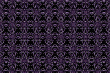 Zarif İtalyan duvar kağıdı. Mor renklerde, klasik, dikişsiz desen. Kusursuz arkaplan.