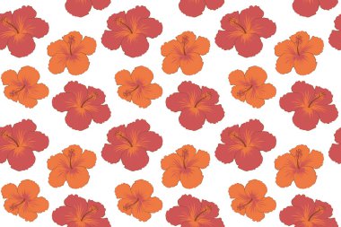 Kahverengi ve kırmızı renklerde yaratıcı evrensel çiçek deseni. El çizimi tropik stil dokusu. İnternet, kart, poster, kumaş veya tekstil için ideal. Beyaz bir çiçekte kusursuz amber çiçeği deseni.