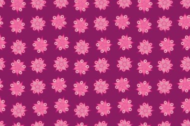 Optik yanılsama. Mor, morumsu ve pembe renklerde çiçeklerin kusursuz dokusu. Resimler iç tasarım, baskı, web ve tekstil tasarımı için iyidir.