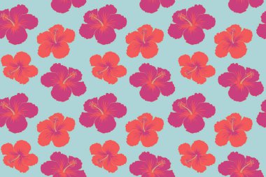 mavi arkaplanda çiçekler.