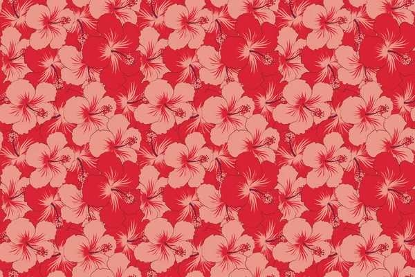 Romantischer Hintergrund Für Webseiten Hochzeitseinladungen Textilien Tapeten Aquarell Hibiskusblüten Nahtloses — Stockfoto