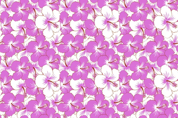 Bezproblemowy Abstrakcyjny Wzór Kwiatowy Fioletowych Białych Kolorach Nowoczesny Wzór Graficzny — Zdjęcie stockowe