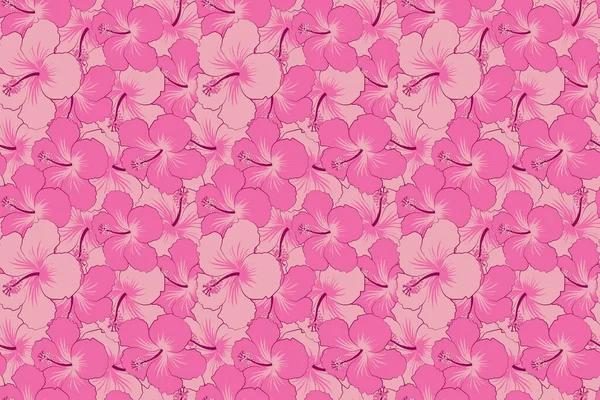 Piękne Kwiaty Hibiskusa Akwarela Jasny Obraz Inspirowany Kwiatowym Nadrukiem Płynny — Zdjęcie stockowe