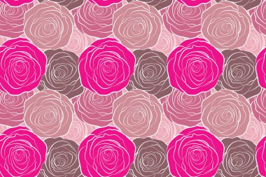 Çiçek açan pembe güllü yaz Vintage Çiçek Kutlama Kartı. Botanik, doğal, pürüzsüz desen, suluboya, pembe renkli..