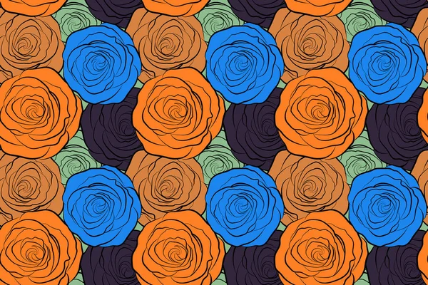 Vintage pattern with indian batik style rose flowers. Floral background. Seamless pattern with roses.