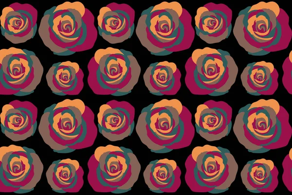 Lila Rosenblüten Nahtloses Muster — Stockfoto