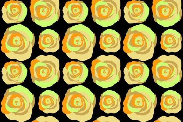Gelbe Rosen Für Stoff Oder Stickerei — Stockfoto