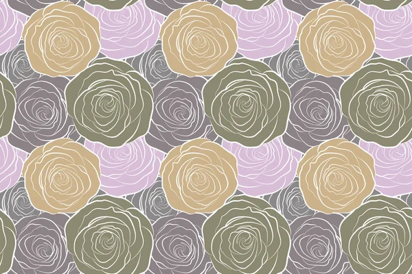 Beige flower petals, close up roses, beautiful abstract seamless pattern.