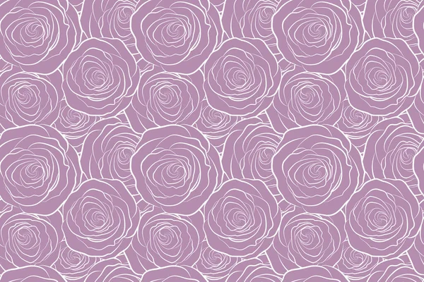 Decorative Floral Background Silhouette Flowers Roses Seamless Pattern Abstract Violet — Stock Photo, Image