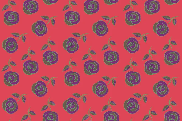 Nahtloser Floraler Hintergrund Handgezeichnet Nahtloses Muster Stilisierter Floraler Motive Loch — Stockfoto