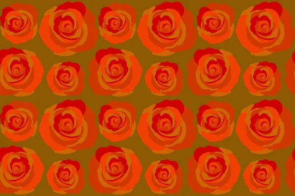 Bezešvé Vzor Pestrobarevnými Růžovými Květy Zeleném Pozadí — Stock fotografie