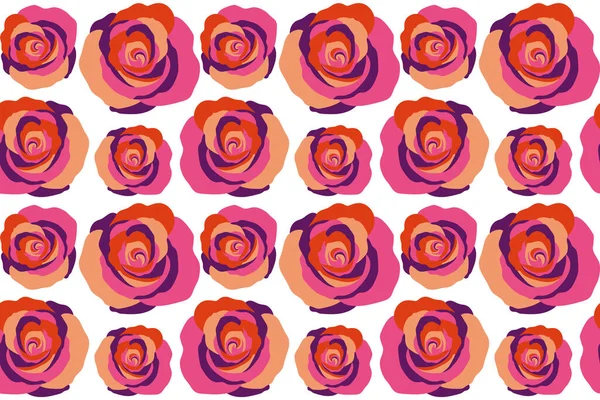 Niedliches Nahtloses Muster Kleinen Rosenblüten Kleine Rosa Rosenblüten Auf Weißem — Stockfoto