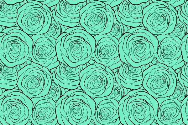 Fondo Rosa Monocromo Colores Verdes Ilustración Floral Patrón Sin Costuras —  Fotos de Stock