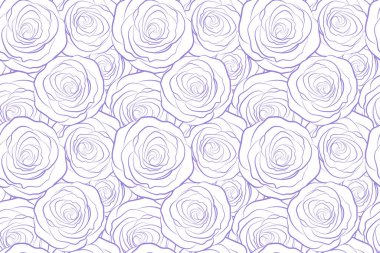 Mor gül siluetinde kusursuz bir arkaplan. Renkli benekleri olan kusursuz bir arkaplan.