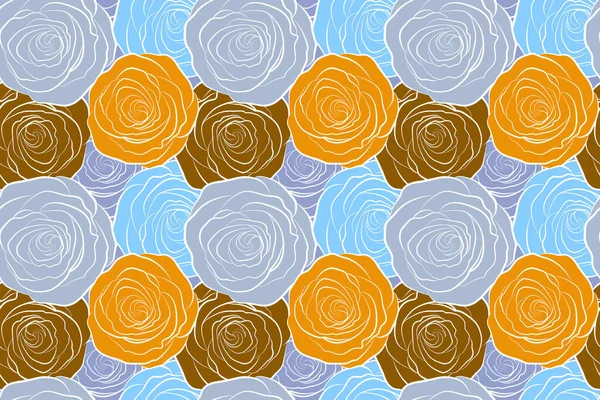 Bunte Schöne Rosenblüten Nahtloses Muster Kann Für Festliche Grußkarten Textildruck — Stockfoto