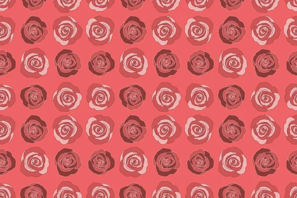 Roze Bloemblaadjes Close Rozen Mooi Abstract Naadloos Patroon — Stockfoto