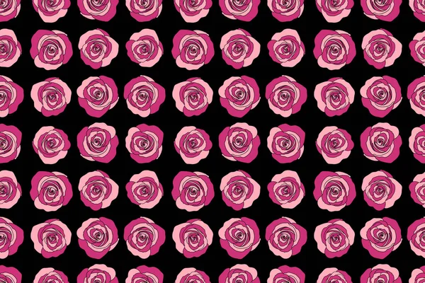 Trendy Naadloze Floral Pattern Roze Rozen — Stockfoto