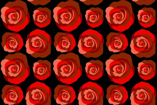 Rote Rosen Blütenblätter Auf Schwarzem Hintergrund — Stockfoto