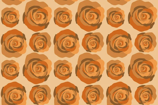Płynny Wzór Różami Projektowanie Kwiatów Stylu Vintage Ilustracja Dekoracji Kwiatowej — Zdjęcie stockowe