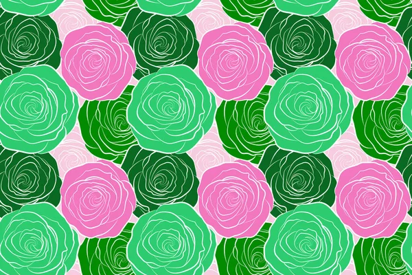 Cute Seamless Pattern Small Rose Flowers Small Colorful Flowers Spring — Stock Photo, Image