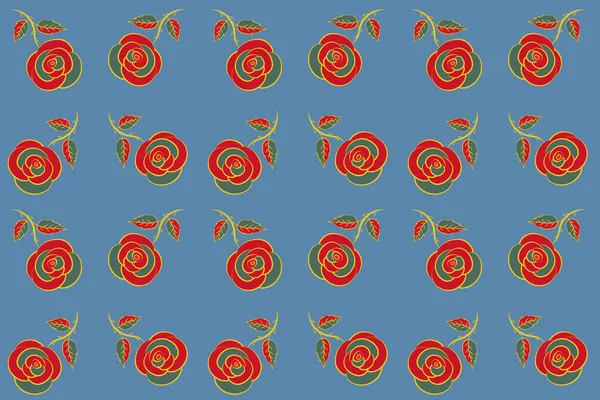 Seamless Pattern Stylized Floral Motif Hole Spots Tulip Flowers Doodles — Stock Photo, Image