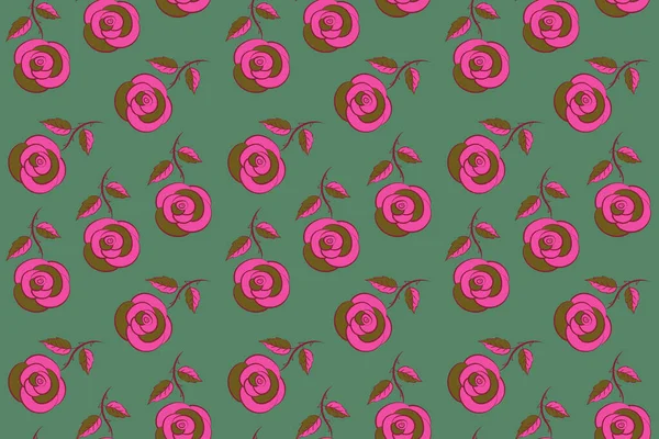 Nahtloses Muster Stilisierter Floraler Motive Loch Flecken Tulpenblumen Kritzeleien Auf — Stockfoto