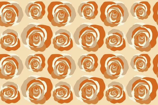 Rose Aquarell Blume Illustration Nahtloses Muster Stilisierter Rosen Auf Beigem — Stockfoto