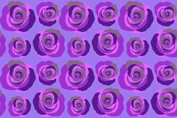 Bezešvé Květinové Vzory Pestrobarevnými Růžemi Akvarel Efekt Fialové Pozadí — Stock fotografie