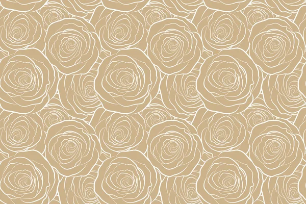 Płynny Wzór Karta Okolicznościowa Brązowymi Różami Sylwetka Akwarela Może Być — Zdjęcie stockowe