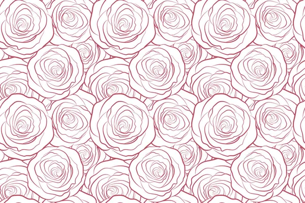 织物或绣花用红玫瑰剪影 — 图库照片