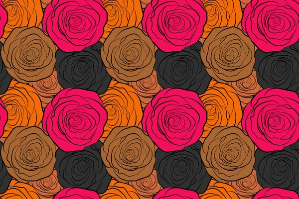 Hermoso Patrón Sin Costuras Pequeñas Flores Rosas Abstractas Pequeñas Flores —  Fotos de Stock