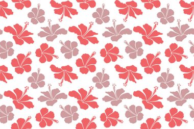 Kusursuz tropikal çiçek deseni, amber çiçeği, sık orman. El boyaması. Tropik yaz motifli pembe ve mor renkli desen doku, ambalaj kağıdı veya tekstil tasarımı olarak kullanılabilir.