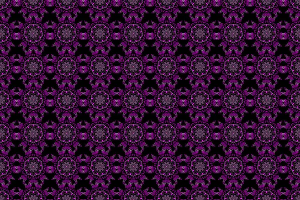 Violeta Ornamento Floral Abstrato Padrão Sem Costura Elementos Decorativos Abstratos — Fotografia de Stock