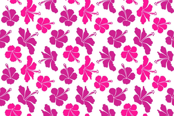 Aloha Havaiano Camisa Sem Costura Padrão Hibisco Magenta Roxo Cores — Fotografia de Stock