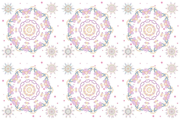 Conjunto Abstracto Elementos Florales Copos Nieve Invierno Sobre Fondo Blanco — Foto de Stock