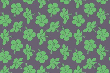 Tropikal bitkilerle parlak Hawaii tasarımı ve nötr ve yeşil amber çiçekleri.